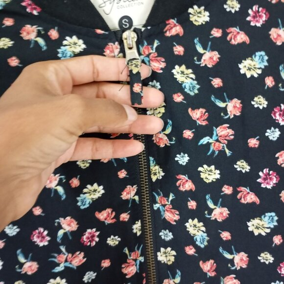 Sybilla Collection Floral Bomber Jacket Sz S Multicolor Zip-Up Lightweight Women - Picture 5 of 12